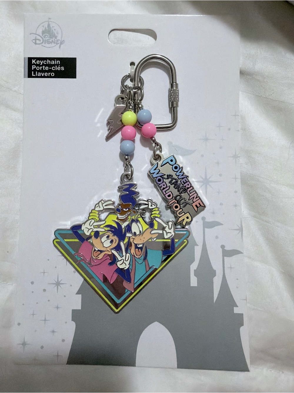 Disney Powerline World Tour Multicolor Bead Keychain NWT